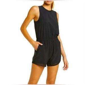 ZELLA Black Getaway Sporty Sleeveless Romper Jumper Playsuit | XS